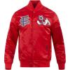 Pro Standard Mens College Classic Chenille Satin Jacket(Red)