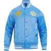 Pro Standard Mens College Classic Chenille Satin Jacket(University Blue)