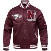 Pro Standard Mens College Classic Chenille Satin Jacket(Wine)