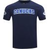 Pro Standard Mens Mens NHL Classic Chenille Cotton Single Jersey Short Sleeve Tee(Midnight Navy)