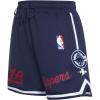 Pro Standard Mens NBA Classic Chenille Cotton Double Knit Athletic Short(Midnight Navy)