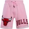 Pro Standard Mens NBA Classic Chenille Cotton Double Knit Athletic Short(Pink)