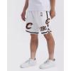 Pro Standard Mens NBA Classic Chenille Cotton Double Knit Athletic Short(White/Black)
