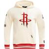 Pro Standard Mens NBA Reverse French Terry Pull Over Hoodie(Eggshell/ Red)