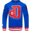 Pro Standard Mens NBA Reverse French Terry Pull Over Hoodie(Royal Blue/Red)