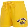 Pro Standard NBA Womens Womens NBA Classic Chenille Fleece Fleece Short(Yellow)