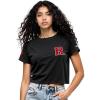 Pro Standard NCAA Womens Womens College Classic Chenille Cotton Short Sleeve Boxy Tee(Black)