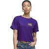 Pro Standard NCAA Womens Womens College Classic Chenille Cotton Short Sleeve Boxy Tee(Purple)