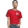 Pro Standard NCAA Womens Womens College Classic Chenille Cotton Short Sleeve Boxy Tee(Red)