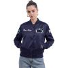 Pro Standard NCAA womens Womens College Classic Chenille Satin Jacket(Midnight Navy)