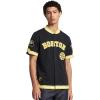 Pro Standard NHL mens Mens Nhl Classic Chenille Cotton Double Knit Button Down(Black/Yellow)