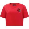 Pro Standard Women’s College Classic Chenille Short Sleeve Boxy Tee(Red)