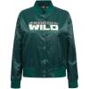 Pro Standard Womens NHL Classic Chenille Satin Satin Jacket(Forest Green)