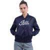 Pro Standard Womens NHL Classic Chenille Satin Satin Jacket(Midnight Navy)