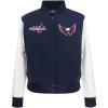 Pro Standard Womens NHL Classic Chenille Varsity Jacket(Midnight Navy/White)