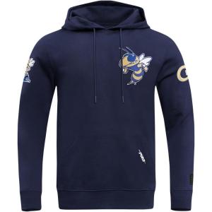 Pro Standard Mens College Classic Chenille Cotton Double Knit Pull Over Hoodie(Midnight Navy)
