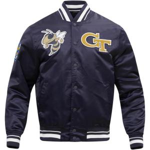 Pro Standard Mens College Classic Chenille Satin Jacket(Midnight Navy)