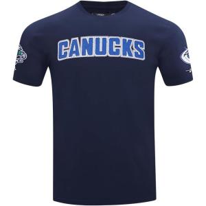 Pro Standard Mens Mens NHL Classic Chenille Cotton Single Jersey Short Sleeve Tee(Midnight Navy)