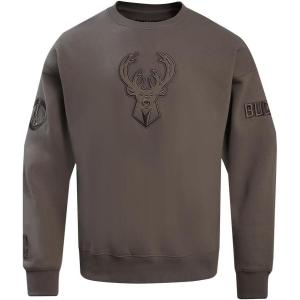 Pro Standard Mens NBA Reverse French Terry Pull Over Hoodie(Dark Taupe)