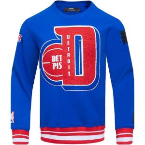 Pro Standard Mens NBA Reverse French Terry Pull Over Hoodie(Royal Blue/Red)