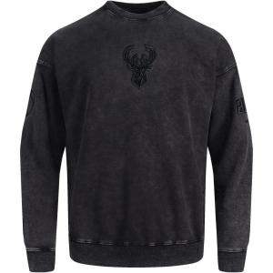 Pro Standard Mens NBA Reverse French Terry Pull Over Hoodie(Washed Black)