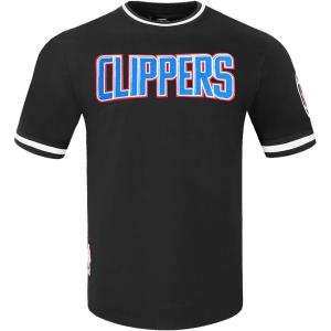 Pro Standard NBA Mens Mens NBA Classic Chenille Cotton Double Knit Short Sleeve Tee(Black)
