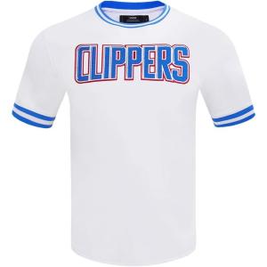 Pro Standard NBA Mens Mens NBA Classic Chenille Cotton Double Knit Short Sleeve Tee(White)
