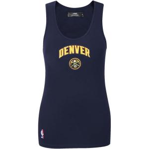 Pro Standard NBA Womens Womens NBA Classic Chenille Cotton Tank Top(Midnight Navy)