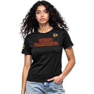 Pro Standard NHL Womens Womens NHL Classic Chenille Short Sleeve Slim Fit Tee(Black)