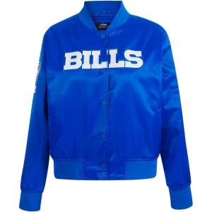 Pro Standard Womens NFL Classic Chenille Satin Jacket(Blue)