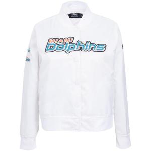 Pro Standard Womens NFL Classic Chenille Satin Jacket(White)