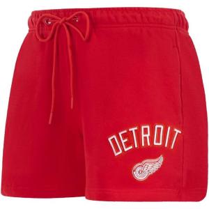 Pro Standard Womens NHL Classic Chenille Brushed Back French Terry Fleece Short(Red)