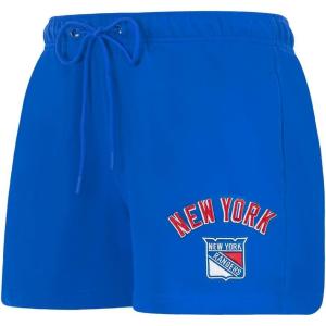 Pro Standard Womens NHL Classic Chenille Brushed Back French Terry Fleece Short(Royal Blue)