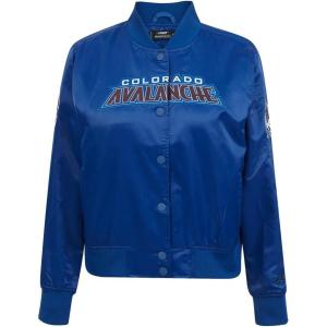 Pro Standard Womens NHL Classic Chenille Satin Satin Jacket(Dodger Blue)