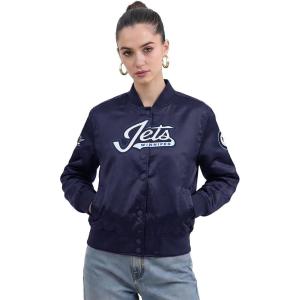 Pro Standard Womens NHL Classic Chenille Satin Satin Jacket(Midnight Navy)