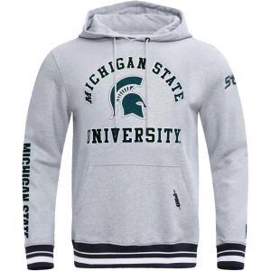 Pro Standard mens Mens College Classic Chenille Brushed Back French Terry Pull Over Hoodie(Heather Gray/Black)