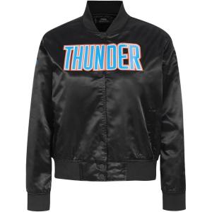Pro Standard womens Pro Standard Womens Nba Classic Chenille Satin Jacket(Black)