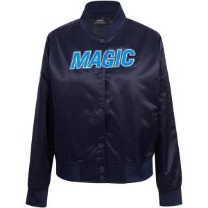 Pro Standard womens Pro Standard Womens Nba Classic Chenille Satin Jacket(Midnight Navy)