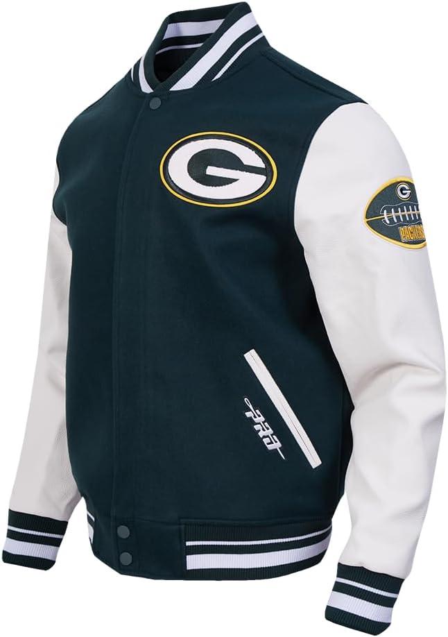 image:imagePro Standard Mens NFL Green Bay Packers Old English Varsity Jacket