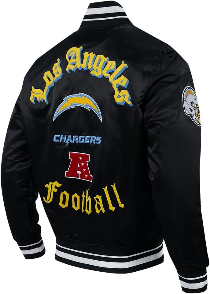 image:imagePro Standard Mens NFL Los Angeles Chargers Old English Satin Jacket
