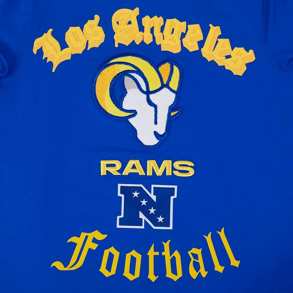 image:imagePro Standard Mens NFL Los Angeles Rams Old English Short Sleeve Tee Royal Blue