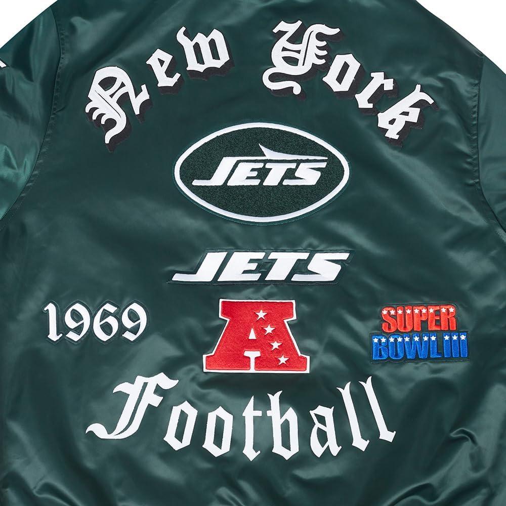 image:imagePro Standard Mens NFL New York Jets Old English Satin Jacket