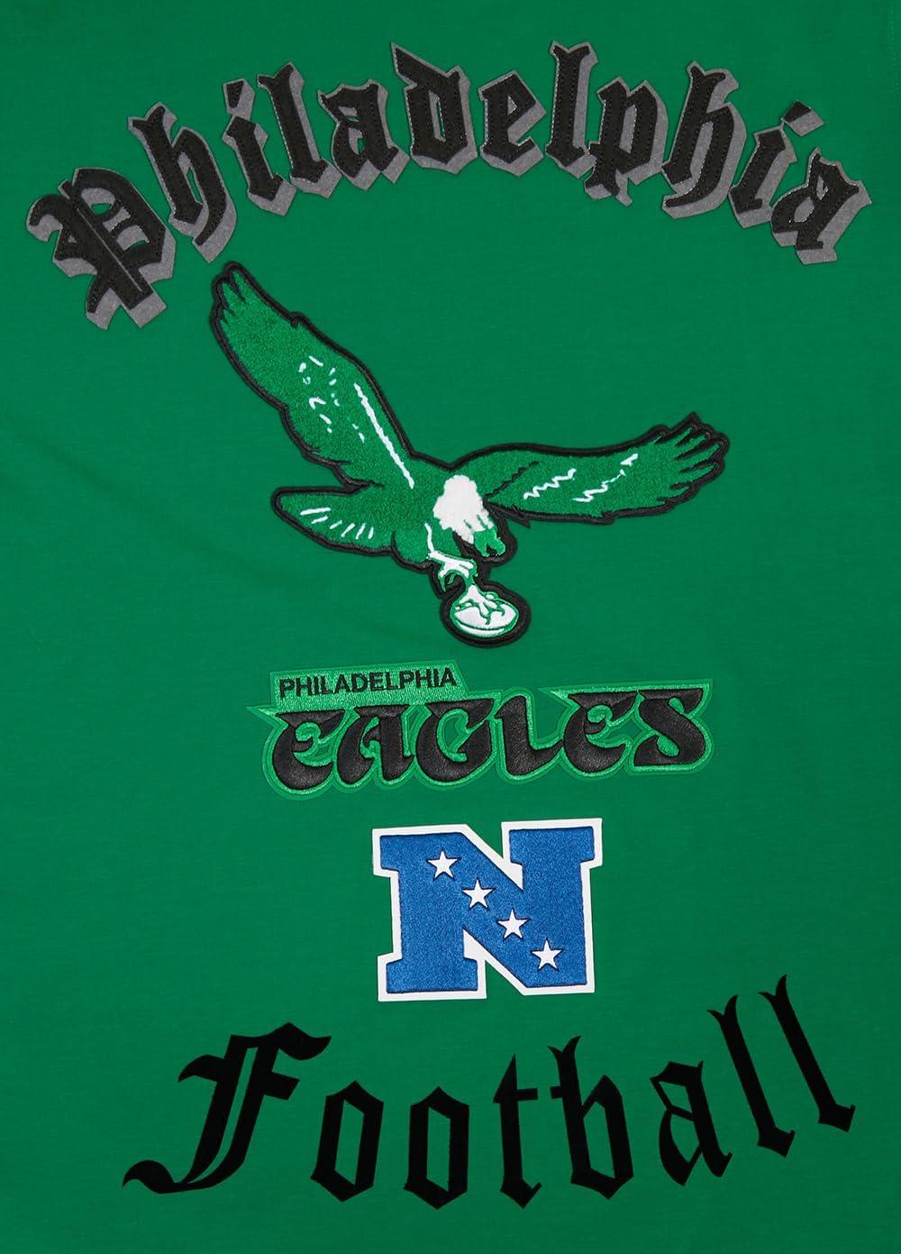 image:imagePro Standard Mens NFL Philadelphia Eagles Old English Short Sleeve Tee Kelly Green
