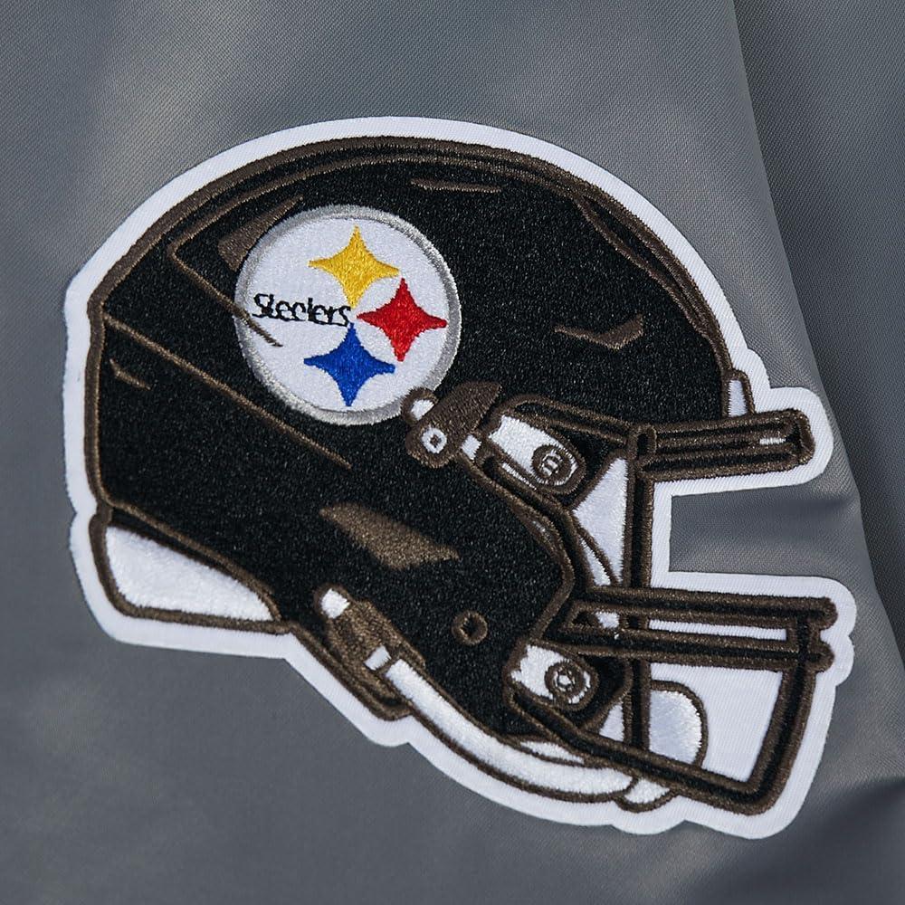 image:imagePro Standard Mens NFL Pittsburgh Steelers Old English Satin Jacket