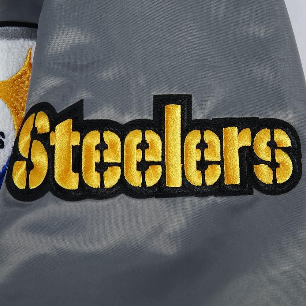 image:imagePro Standard Mens NFL Pittsburgh Steelers Old English Satin Jacket