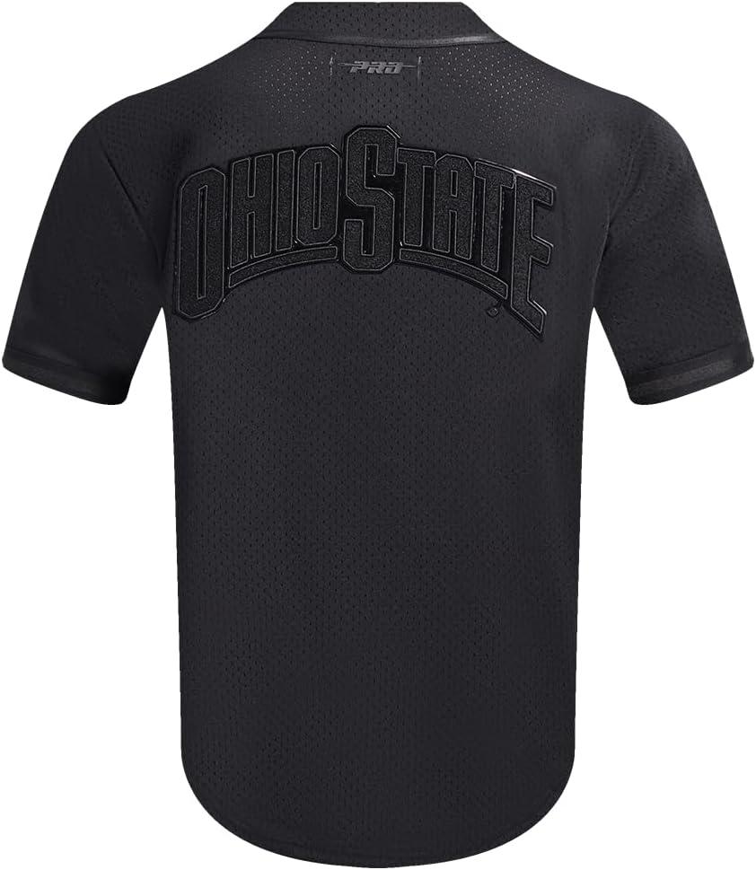 image:imagePro Standard NCAA Mens Mens College Classic Triple Black Mesh Button Down TopJet Black