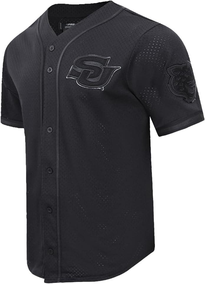 image:imagePro Standard NCAA Mens Mens College Classic Triple Black Mesh Button Down TopJet Black