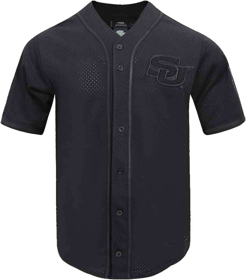 image:imagePro Standard NCAA Mens Mens College Classic Triple Black Mesh Button Down TopJet Black