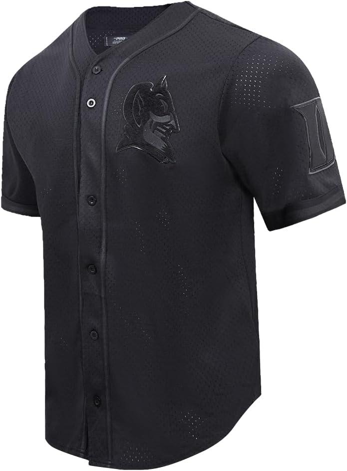 image:imagePro Standard NCAA Mens Mens College Classic Triple Black Mesh Button Down TopJet Black