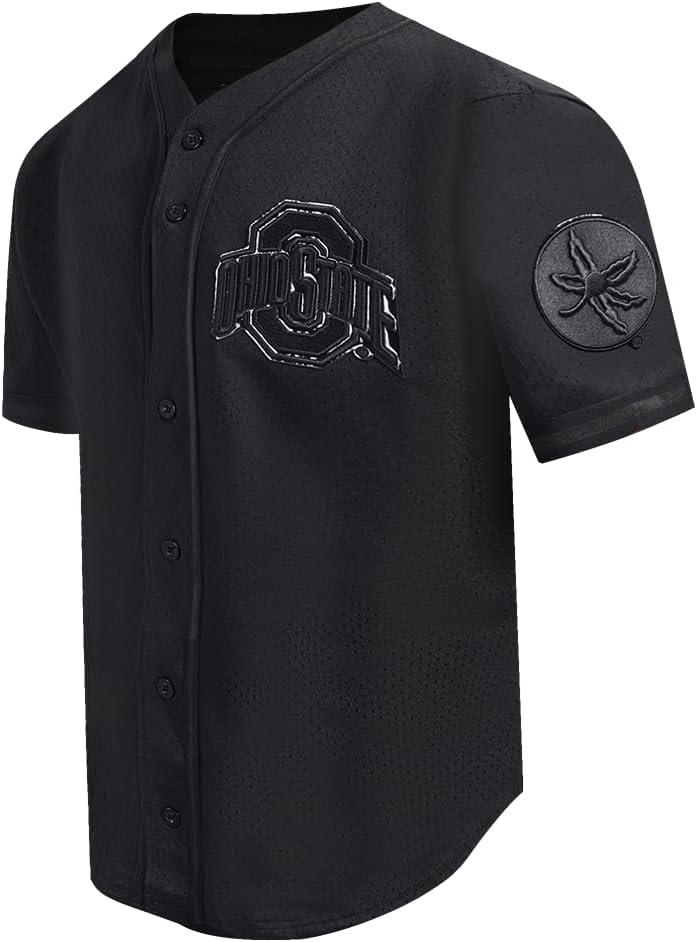 image:imagePro Standard NCAA Mens Mens College Classic Triple Black Mesh Button Down TopJet Black